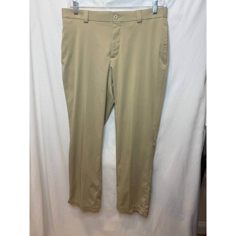 Slazenger Mens Golf Pants W34 L30 Beige Trousers‎ Activewear Wicking Stretch